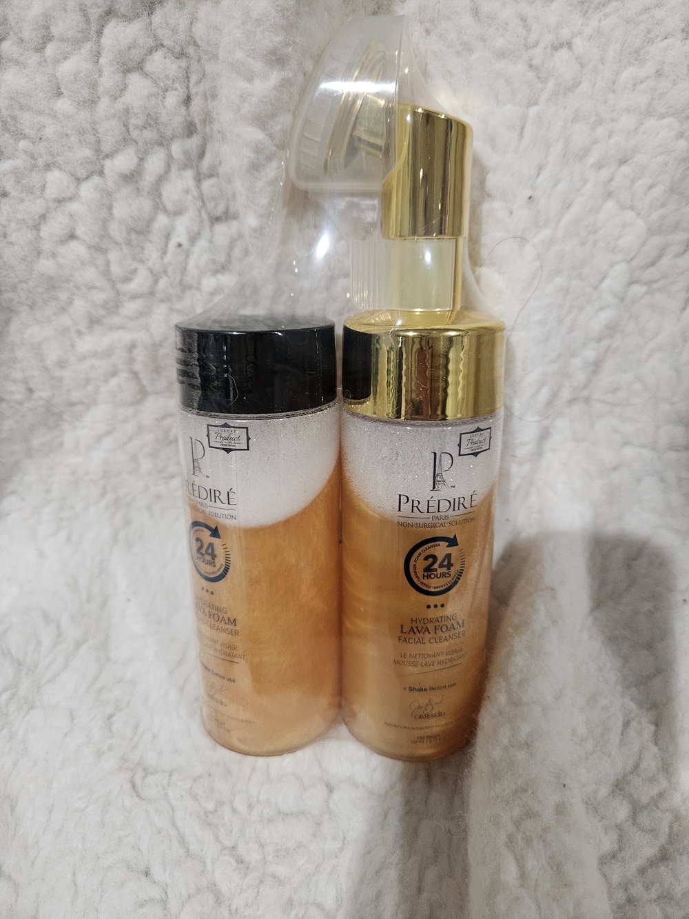 Predire Paris Hydrating Lava Foam Facial Cleanser 2 Piece Bundle New